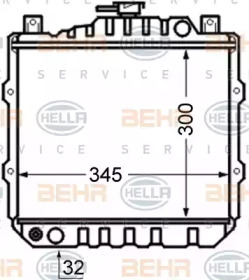 Теплообменник BEHR HELLA SERVICE 8MK 376 726-541