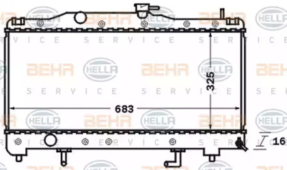 Теплообменник BEHR HELLA SERVICE 8MK 376 726-561