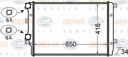 Теплообменник BEHR HELLA SERVICE 8MK 376 726-704