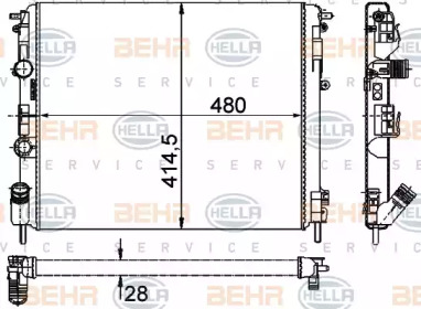 Теплообменник BEHR HELLA SERVICE 8MK 376 726-731