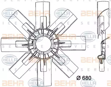 Рабочее колесо вентилятора BEHR HELLA SERVICE 8MV 376 727-021