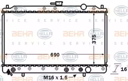 Теплообменник BEHR HELLA SERVICE 8MK 376 727-501