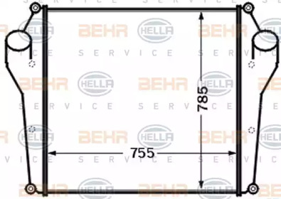 Теплообменник BEHR HELLA SERVICE 8ML 376 727-591