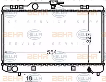 Теплообменник BEHR HELLA SERVICE 8MK 376 727-701