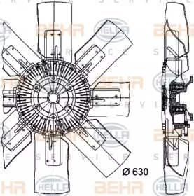 Вентилятор BEHR HELLA SERVICE 8MV 376 728-031