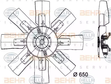 Вентилятор BEHR HELLA SERVICE 8MV 376 728-101