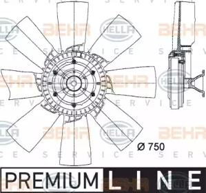 Вентилятор BEHR HELLA SERVICE 8MV 376 728-371