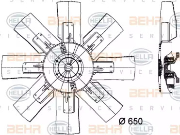 Вентилятор BEHR HELLA SERVICE 8MV 376 728-601