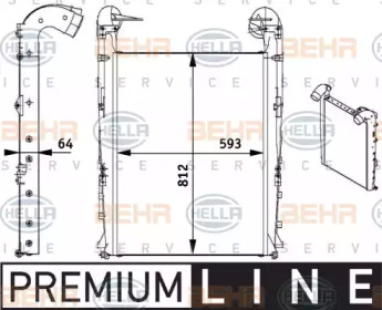 Теплообменник BEHR HELLA SERVICE 8ML 376 728-731