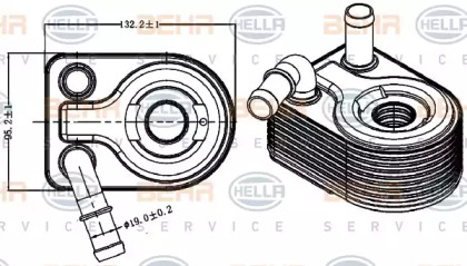 Теплообменник BEHR HELLA SERVICE 8MO 376 729-131