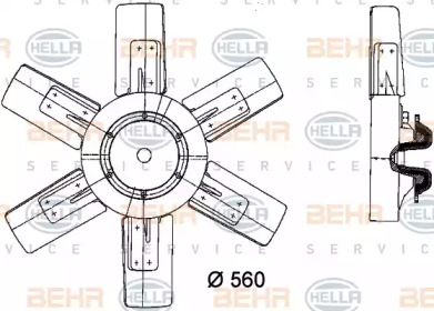 Вентилятор, охлаждение двигателя BEHR HELLA SERVICE 8MV 376 730-751