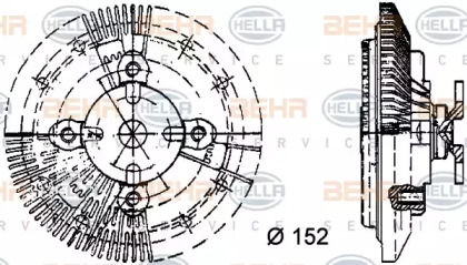 Сцепление BEHR HELLA SERVICE 8MV 376 732-121