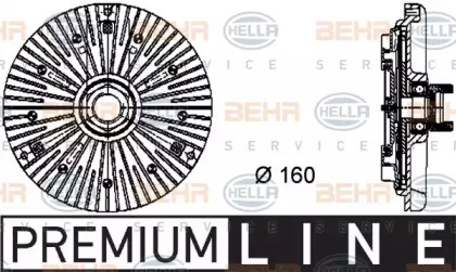 Сцепление, вентилятор радиатора BEHR HELLA SERVICE 8MV 376 733-001