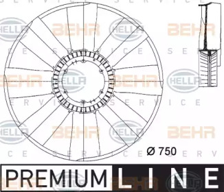 Рабочее колесо вентилятора BEHR HELLA SERVICE 8MV 376 733-081