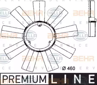 Рабочее колесо вентилятора BEHR HELLA SERVICE 8MV 376 733-171