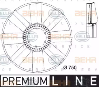 Рабочее колесо вентилятора BEHR HELLA SERVICE 8MV 376 733-231