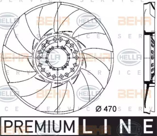 Рабочее колесо вентилятора BEHR HELLA SERVICE 8MV 376 733-241