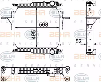 Теплообменник BEHR HELLA SERVICE 8MK 376 733-721