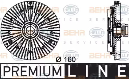 Сцепление, вентилятор радиатора BEHR HELLA SERVICE 8MV 376 734-451