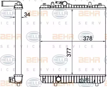 Теплообменник BEHR HELLA SERVICE 8MK 376 735-085