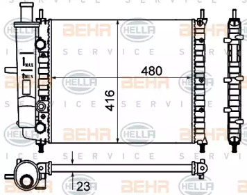 Теплообменник BEHR HELLA SERVICE 8MK 376 735-111