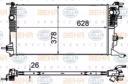 Теплообменник BEHR HELLA SERVICE 8MK 376 735-131