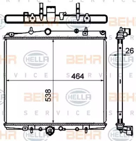 Теплообменник BEHR HELLA SERVICE 8MK 376 735-311