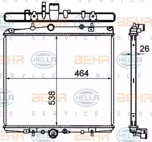 Теплообменник BEHR HELLA SERVICE 8MK 376 735-321