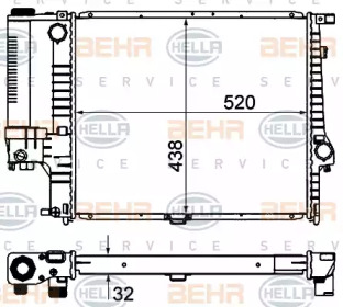 Теплообменник BEHR HELLA SERVICE 8MK 376 735-351