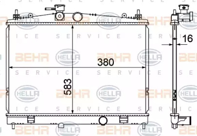 Теплообменник BEHR HELLA SERVICE 8MK 376 735-381