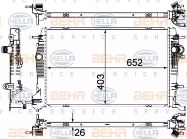 Теплообменник BEHR HELLA SERVICE 8MK 376 735-391