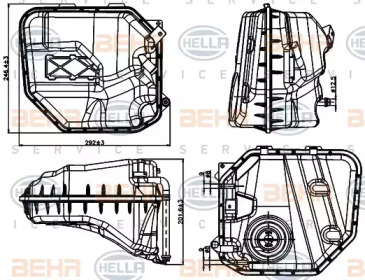 Резервуар BEHR HELLA SERVICE 8MA 376 737-201