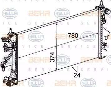 Теплообменник BEHR HELLA SERVICE 8MK 376 745-104