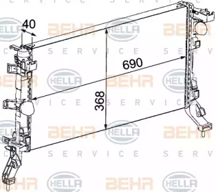 Теплообменник BEHR HELLA SERVICE 8MK 376 745-201