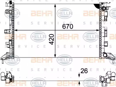 Теплообменник BEHR HELLA SERVICE 8MK 376 745-211