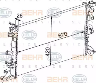 Теплообменник BEHR HELLA SERVICE 8MK 376 745-221