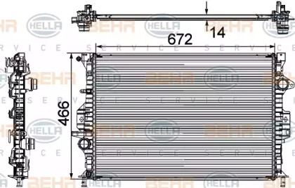 Теплообменник BEHR HELLA SERVICE 8MK 376 745-594