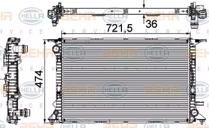 Теплообменник BEHR HELLA SERVICE 8MK 376 745-644