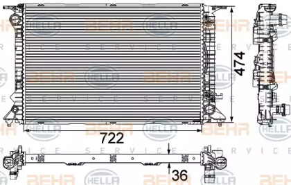 Теплообменник BEHR HELLA SERVICE 8MK 376 745-654