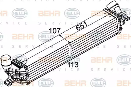 Теплообменник BEHR HELLA SERVICE 8ML 376 745-731