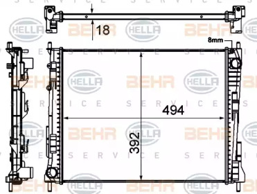 Теплообменник BEHR HELLA SERVICE 8MK 376 746-251