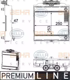 Теплообменник BEHR HELLA SERVICE 8MK 376 746-521