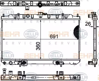 Теплообменник BEHR HELLA SERVICE 8MK 376 748-181