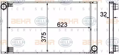 Теплообменник BEHR HELLA SERVICE 8MK 376 753-581