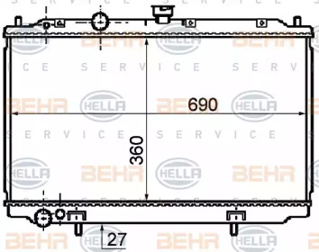 Теплообменник BEHR HELLA SERVICE 8MK 376 753-711