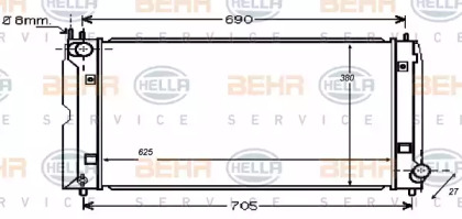 Теплообменник BEHR HELLA SERVICE 8MK 376 753-731