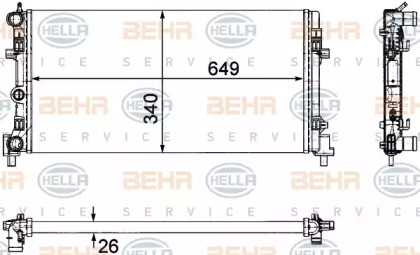 Теплообменник BEHR HELLA SERVICE 8MK 376 754-284