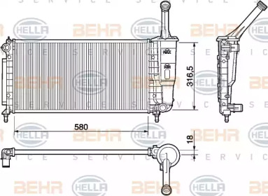 Теплообменник BEHR HELLA SERVICE 8MK 376 754-384