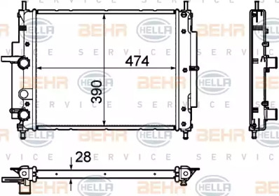 Теплообменник BEHR HELLA SERVICE 8MK 376 754-411