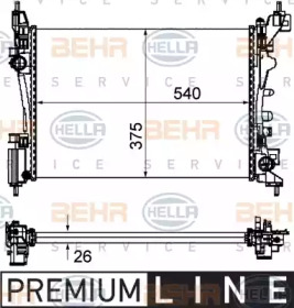 Теплообменник BEHR HELLA SERVICE 8MK 376 754-571